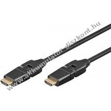 Nagy sebessg HDMI kbel (A tpus) > HDMI dug (A tpus) 360 fokban forgathat fejjel 1.5m
