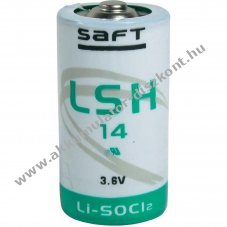 SAFT lithium C, baby, bbi elem tpus LSH14 - 3,6V 5,8Ah (Li-SOCl2) - Kirusts!