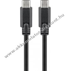 Goobay USB-C - USB-C kbel fekete 1m 5A