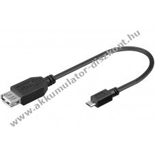 Goobay OTG (On The Go) USB 2.0 kbel micro USB csatlakozval 20cm - Kirusts! - A kszlet erejig!