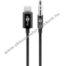 Goobay Apple Lightning audiokbel (3,5mm Jack) 1m fekete
