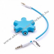 Audio splitter / jack fej, flhallgat, hangjel eloszt 5 portos adapter (3,5mm) kk