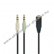 Jack fejhallgat, flhallgat talakt / splitter PC, 3.5mm-es