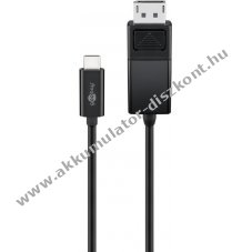 USB-C - Displayport adapterkbel, 4k60Hz, 1,20 m - A kszlet erejig!