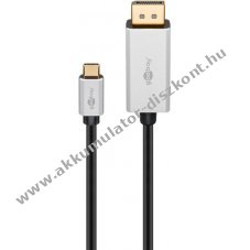 USB-C - DisplayPort adapterkbel, 2m