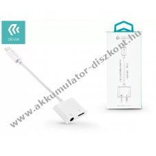Devia lightning + 3.5 mm jack adapter egyidben trtn tltshez s zenehallgatshoz