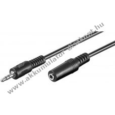 Audio kbel Goobay 2m - 3,5mm jack (sztereo) > 3,5mm jack aljzat fekete