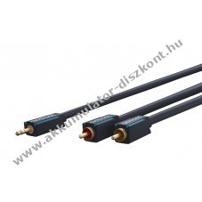 Clicktronic 3,5mm AUX-RCA (cinch) adapterk�bel 2m OFC sztere�