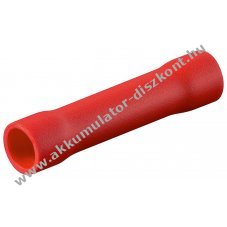 Butt csatlakoz teljes PVC szigetelssel, piros, 1db/csomag - A kszlet erejig!
