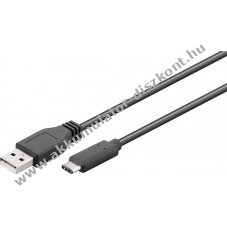 Goobay USB C 3.1 tlt- s adatkbel 60W (20V 3A) fekete 1m