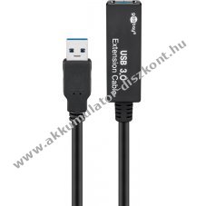 Aktv USB 3.0 hosszabbt kbel, fekete 5m