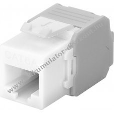 CAT 6a KeyStone RJ45 csatlakoz, rnykolatlan, 500MHz - Kirusts! - A kszlet erejig!