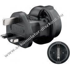 Goobay utaz�adapter EU (Typ F) UK (Typ G) fekete