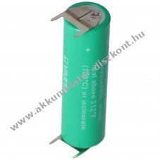 Varta lithium elem - CR AA forraszthat� PCB 4pin (2+ 2- p�luson) 3V 2,3Ah (LiMnO2)