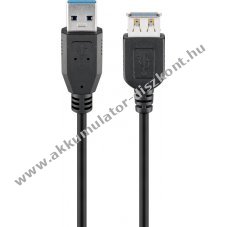 Goobay USB-A hosszabb�t� k�bel 5m fekete 15W 3A 5Gbit/s USB3.0