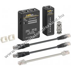 Goobay h�l�zati k�belteszter k�szlet RJ11 RJ45 CAT5 CAT6 CAT7 ISDN