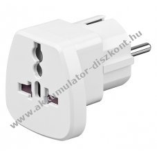 Goobay utaz�adapter feh�r CEE 7/7 UK Typ J SEV 1011 Typ L CEI 23-16-VII Typ B - Ki�rus�t�s