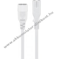 Goobay hosszabb�t� k�bel C7 C8 2m feh�r 2x0,75 mm2