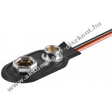 Goobay 9V blokk elem csatlakoz�, elemklipsz vezet�kv�gekkel