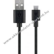 Goobay Micro-USB t�lt�- �s szinkronk�bel 5W 1A 1m fekete Android