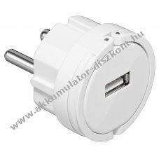Goobay USB t�lt� 1,0A feh�r h�l�zati adapter okostelefonokhoz �s tabletekhez - A k�szlet erej�ig