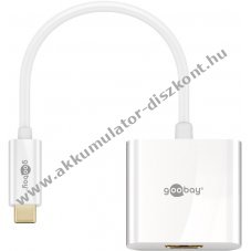 Goobay USB-C-HDMI adapter 0,2m feh�r 4K@60Hz USB 3.1
