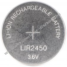 LIR2450 �jrat�lthet� gombakku 3,6V 120mAh 1db/csomag Li-Ion