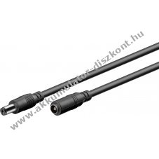 Goobay DC hosszabb�t� k�bel 10m fekete 5,5x2,1mm 1x dug� 1x aljzat - Ki�rus�t�s