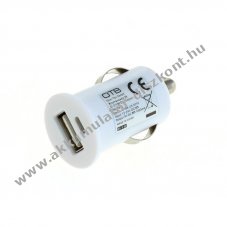 OTB USB-s aut�s adapter, feh�r, 1A - A k�szlet erej�ig