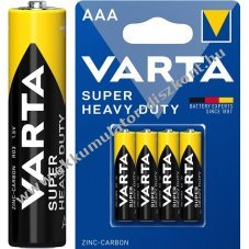 Varta R03/AAA (Micro) 2003 1,5V 4db/csomag elem cink-sz�n