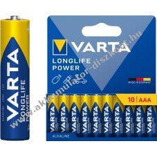 Varta AAA (Micro) elem 1,5V 10db/csomag alk�li-mang�n - Ki�rus�t�s