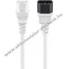 Goobay h�l�zati hosszabb�t� k�bel 0,5m C14 dug� C13 aljzat feh�r