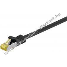 Goobay CAT6A S/FTP (PiMF) patchk�bel 500MHz CAT7 mag LSZH CU RJ45 0,5m fekete