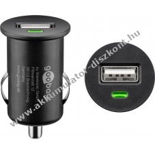 Goobay aut�s USB t�lt� 5W 1x USB-A 12 24V fekete - A k�szlet erej�ig
