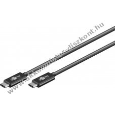 Goobay USB-C k�bel USB 3.1 Gen2 3A 1m USB-C>USB-C 10Gbit/s fekete - A k�szlet erej�ig