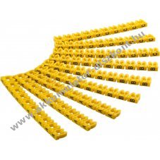 Goobay k�beljel�l� klipszek A-C bet�k 3,8-5,9mm 3x30db/csomag s�rga - A k�szlet erej�ig