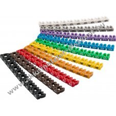 Goobay k�beljel�l� klipszek 0-9 sz�mok 3,8-5,9mm 10x10db/csomag PVC