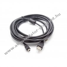 USB kbel Mini USB 5m, fekete