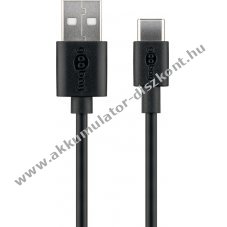 Goobay USB-C t�lt�- �s szinkroniz�l� k�bel 15W 3A 480Mbit/s 3m USB-C-USB-A - Ki�rus�t�s