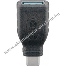 Goobay USB-C-USB-A OTG adapter fekete 15W 3A 5Gbit/s USB3.0