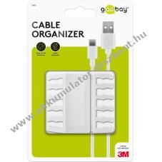 Goobay k�belrendez� 5-utas feh�r 2db/csomag �ntapad�s levehet�