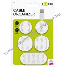 Goobay k�belrendez� szett feh�r 5db/csomag �ntapad�s elt�vol�that�