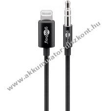 Goobay Lightning audio k�bel Apple kompatibilis 3,5mm 1m fekete