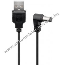 Goobay USB-A > DC k�bel 5V1A 1m der�ksz�g� 2,1x5,5mm