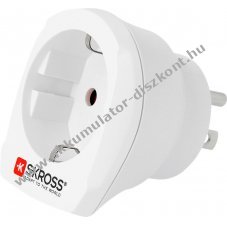 Skross orsz�gadapter Eur�pa USA 2- �s 3-p�lus� f�ldelt �s nem f�ldelt 100V1500W/250V3750W