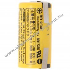Panasonic BR-2/3 A 3,0V U-alak� forrf�llel l�tium elem