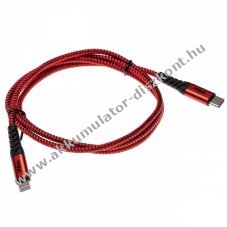 Tlt s adat szvetkbel USB type-c - Lightning csatlakoz, 1m , piros-fekete