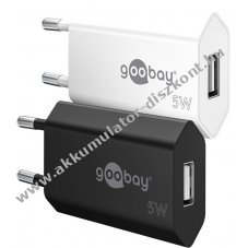 Goobay 5W USB-A h�l�zati adapter fekete 1x USB-A csatlakoz� - Ki�rus�t�s