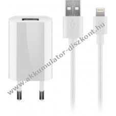 Goobay 5W Apple Lightning h�l�zati adapter k�bellel 1m feh�r - Ki�rus�t�s