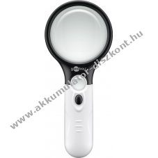 Goobay LED olvas� nagy�t� 75mm 1,75x �s 22mm 12,25x 3xAAA (mikro) elemmel m�k�dik ami nem tartoz�k